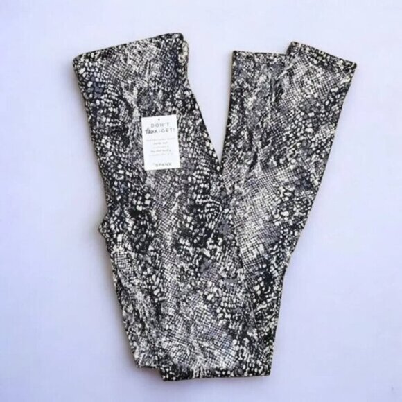 SPANX Faux‎ Leather Snake Shine Leggings - Size Small - Picture 2 of 8
